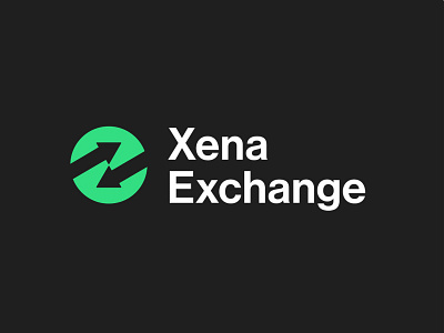 Xena — Logotype brand branding bright crypto crypto trading green logo logo deisgn logotype mark minimal trading trading platform type
