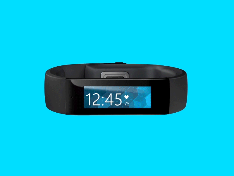 Shazam on Microsoft Band animation band blue microsoft shazam transition ui watch wearables