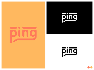 Ping app branding design icon illustration logo vector