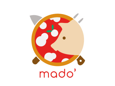 mado' italian logo meat pig pizza restaurant