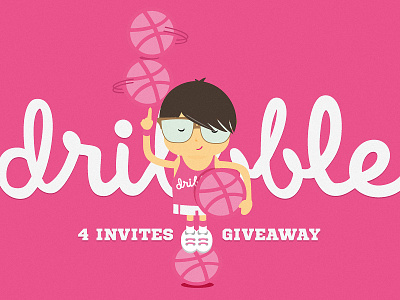 giveaway draft dribbble game illustration invitation invite