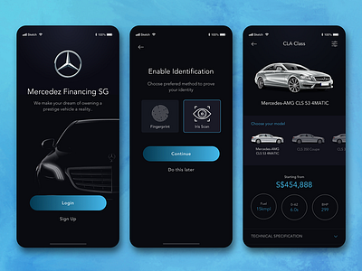 Mercedes Benz Finance App Concept app design branding design concept design ios app prototype