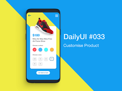 DailyUI 033 -Customise Product- app design customise product dailyui dailyui 33 dribbble ecommerce ui ui design uidesign ux ux design