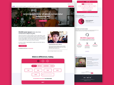 Donation Landing Page Design landing page uidesign ux design ux portfolio web design website design