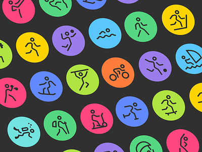 Suunto Activity Icons activity figure icon icon design icons illustration sport sport design sports suunto