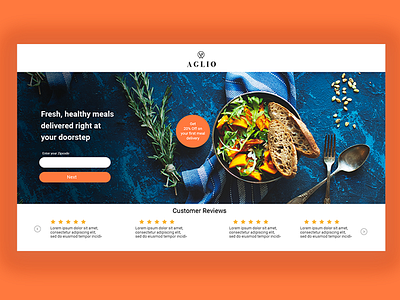 Daily Ui challenge 02 Landing page (Food delivery)