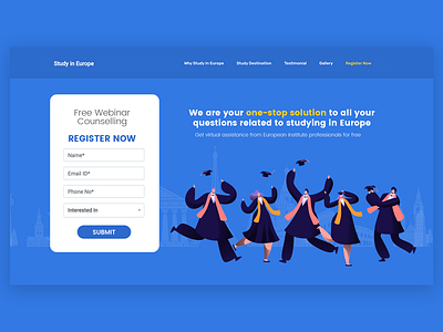 Study In Europe landing page