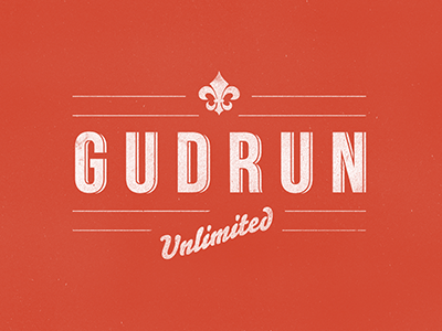 Gudrun Unlimited Logo logo old retro
