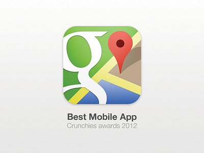 Best Mobile App 2012 award crunchies direction google icon ios iphone map maps mobile winner