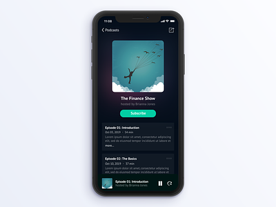 Simple Podcast Player Design