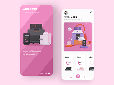 Smart home app design sign in page ui web 插图