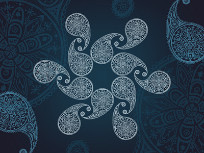 Paisley Mandala design illustration mandala paisley pattern print