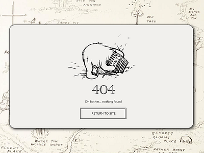 Another 404 Page - Daily UI 008 404 404page classic dailyui design minimal pooh simple ui uidesign ux vintage