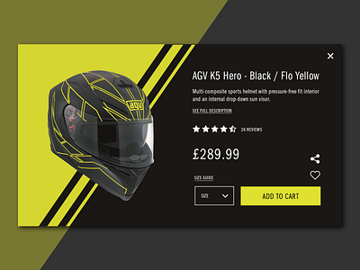 E-Commerce Single Item - Daily UI 012 dailyui design ecommerce ecommercedesign helmet motorbike product product card productpage ui uidesign ux