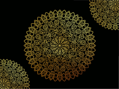Interlocking Mandala Design creativity design drawing gold illustration illustration art interlocking mandala mandalas pattern symmetry