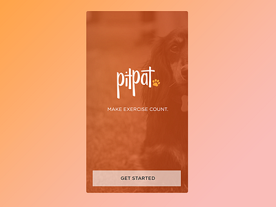 Pitpat - Loading Screen app design dog interface ios orange splash ui