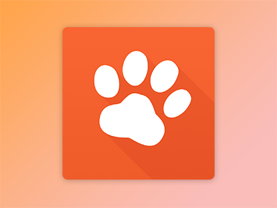 Pitpat App Icon app icon branding dog icon ios orange paw
