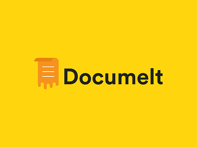 Logo design - Documelt app document domain logo name paper software website