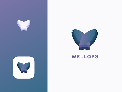 Wellops - App Icon and logo for a wellness business app apple brand dailyui design icon identity iphone logo