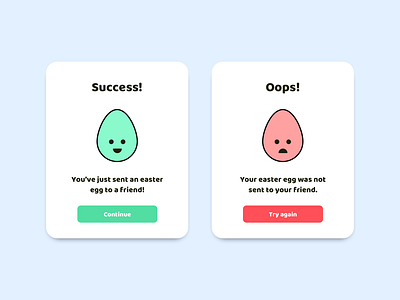 UI 11 - Error/Success Message dailyui design egg error flash message icon message success ui