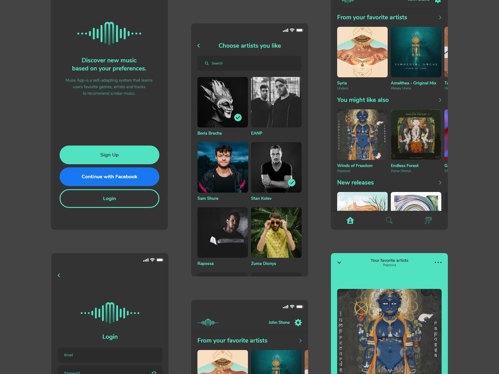 Muse A music player that listens to you by Dinu Catalin Ion on Dribbble