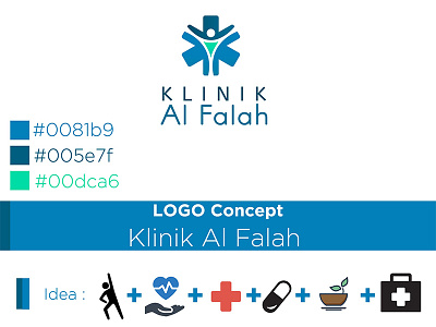 LOGO Klinik Al Falah art company company card design health skincare