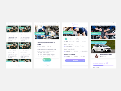 Mobile Apps UI CarVice (Car Service) android art design figma illustrator ui uiux vector