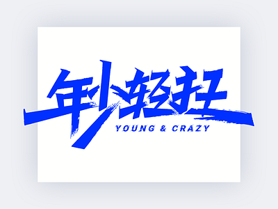 font design chinese年少轻狂 font text icon illustration