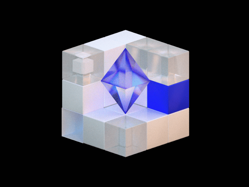 C4D crystal loading animation 3d animation c4d icon