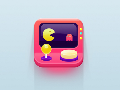 pink game machine icon ui