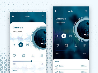 music player figma mobile app design ui design ux design