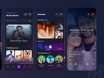 Music Mania figma mobile app design musicapp ui ui design