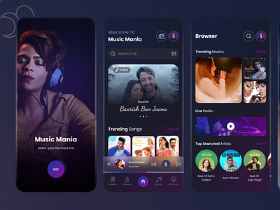 Music Mania figma graphic design mobile app design ui ui design