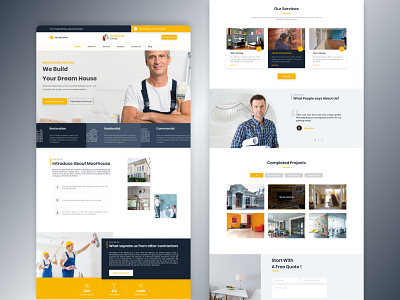 Moorhouse | commercial painting service figma graphic design moorhouse painting service service website ui ui design