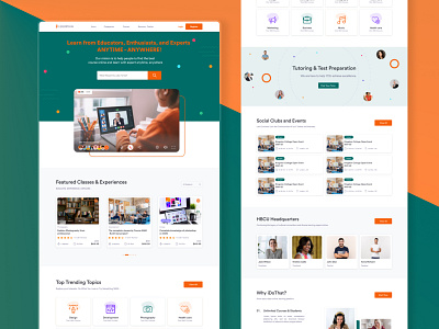 Online learning Website figma landing page online learning tutore ui ui design website