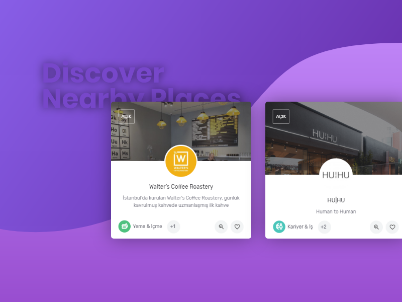 Discover Nearby Places ui uiux userinterface party summer drink food places event website digital