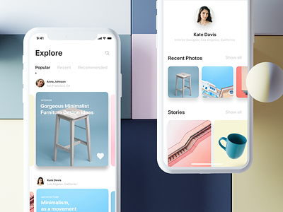 Social media app concept 2019 architechture design interior design ios12 mobile app react native search ui ux