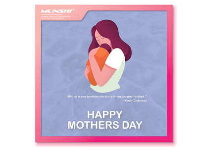 mothers day post bangladesh branding design flat illustration illustrator minimal vector