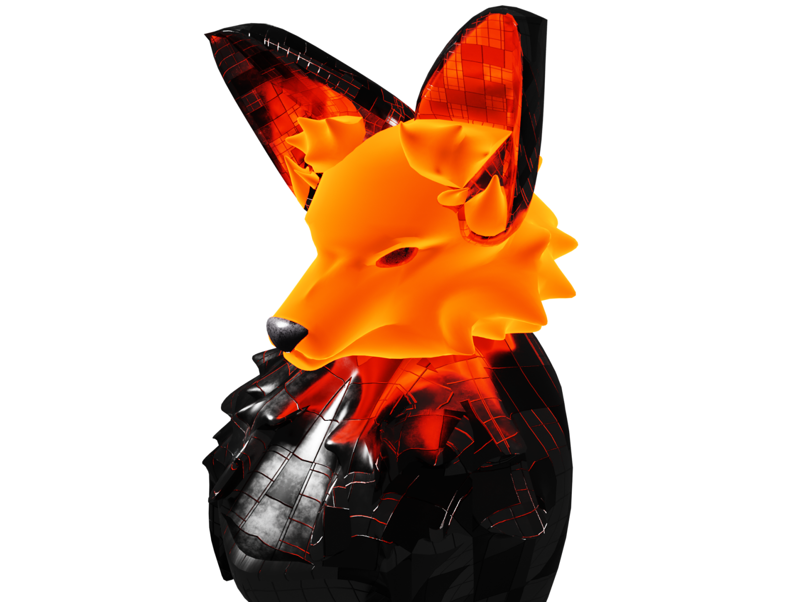 3d fox statue mockup by Mubeen Rahman on Dribbble