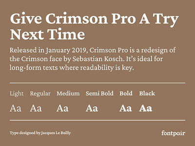 Crimson Pro - Serif Google Font