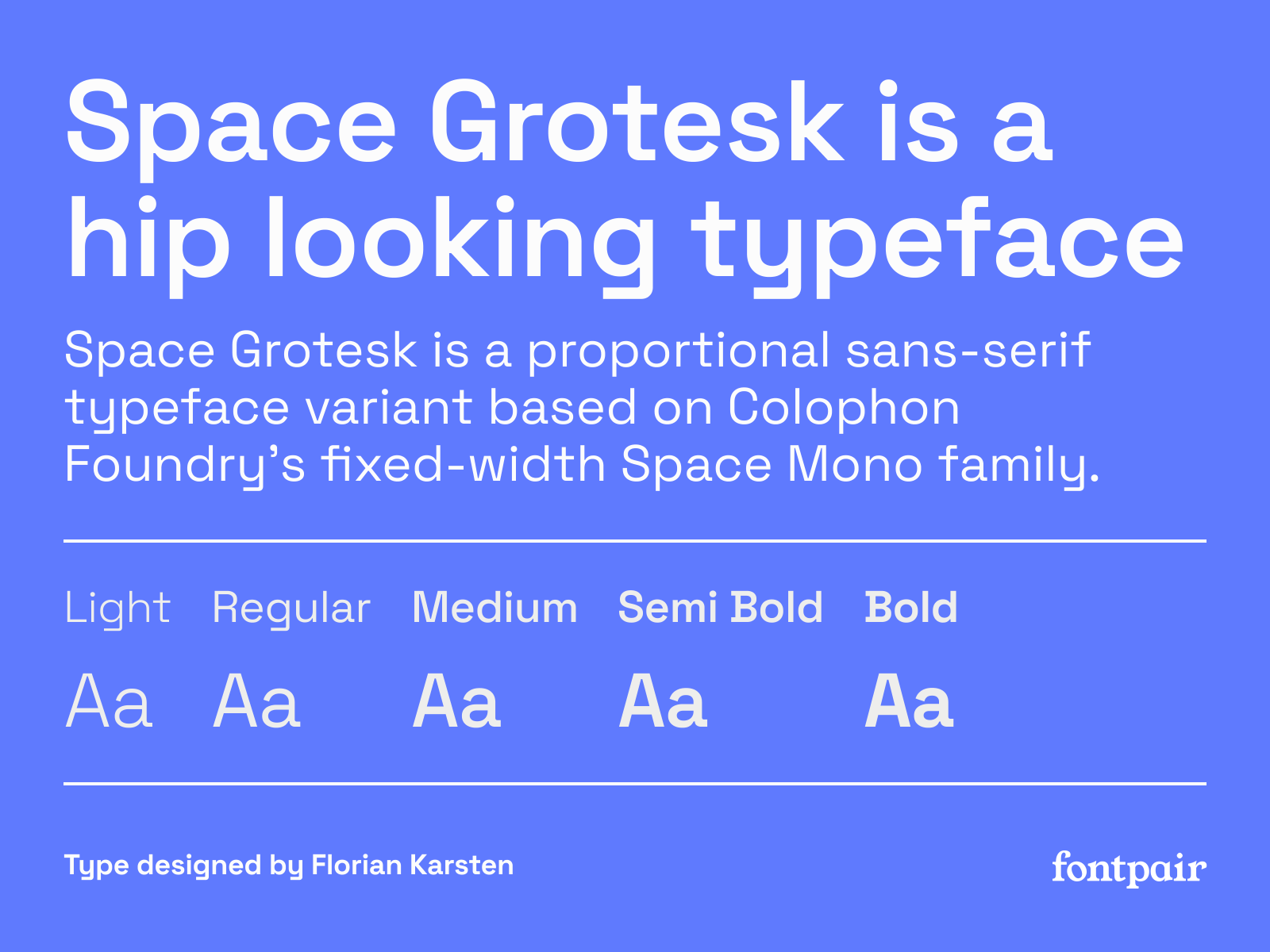 space grotesk font pairing