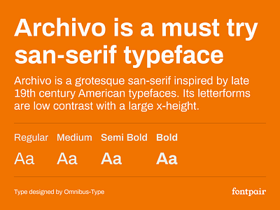 Archivo - Sans-Serif Google Font