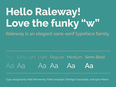 Raleway - Sans-Serif Google Font