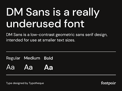 DM Sans - Sans-Serif Google Font colophon dm sans font font pair font pairing fontpair fonts google font google fonts googlefonts sans serif sans serif sans serif font typeface typography