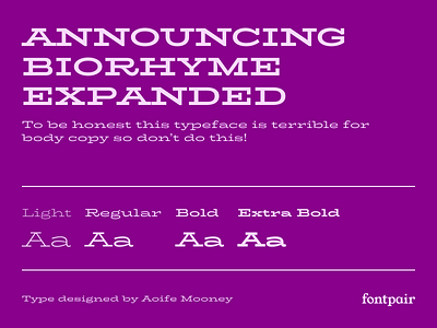 BioRhyme Expanded - Display Google Font