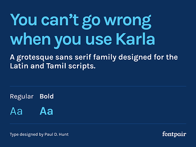 Karla - Sans-Serif Google Font font font pair font pairing fontpair fonts google font google fonts googlefonts karla karla font sans serif sanserif sansserif typeface typography