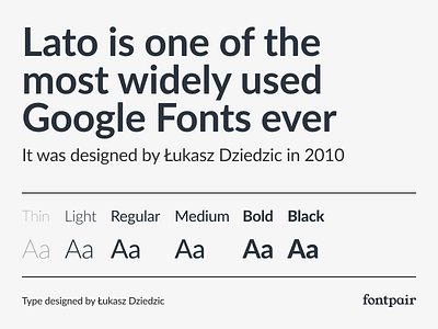 Lato - Sans-Serif Google Font