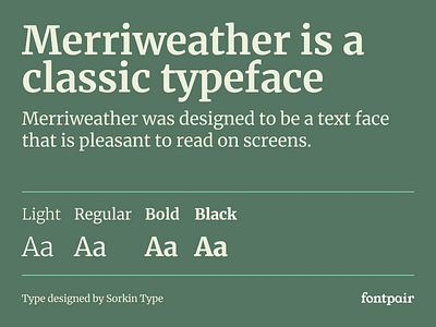 Merriweather - Serif Google Font