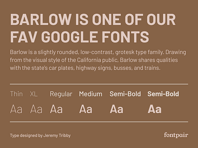 Barlow - Sans Serif Google Font