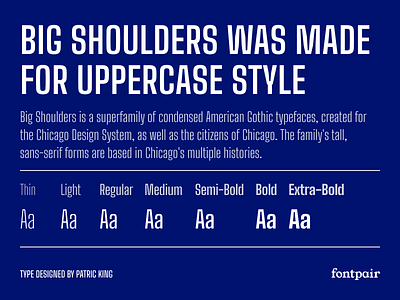 Big Shoulders - Sans Serif Google Font